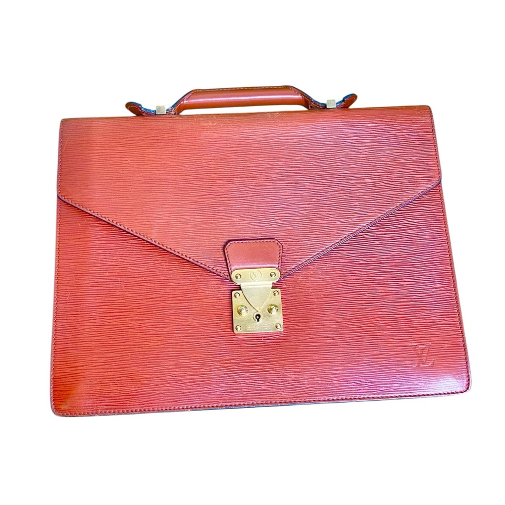 Authentic Louis Vuitton Brown Epi Briefcase
